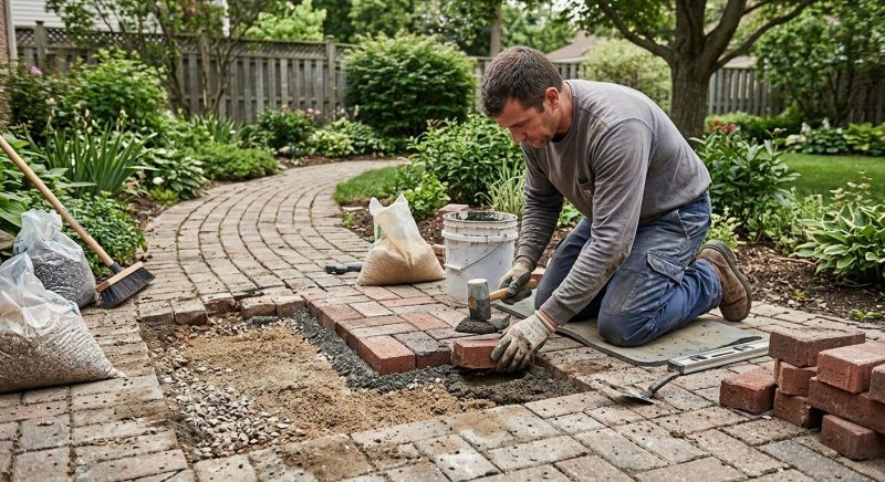 Brick Pathway Repair in Ogden, UT