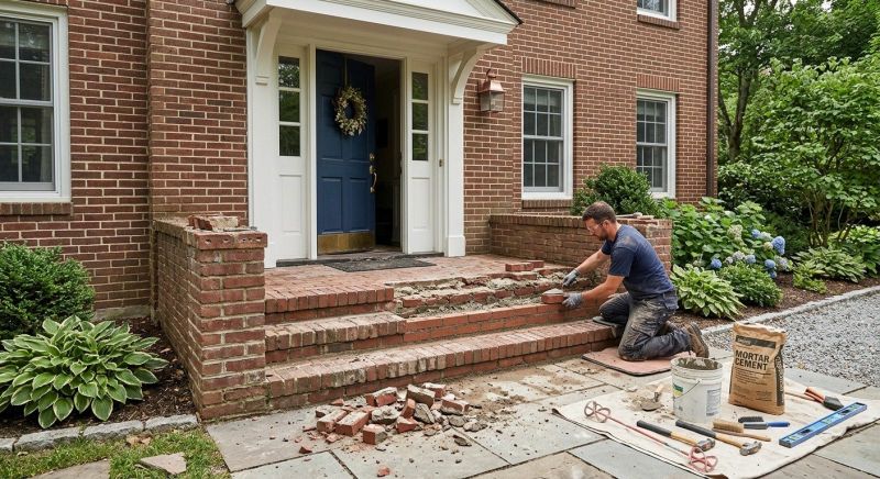 Brick Stoop Repair in Ogden, UT
