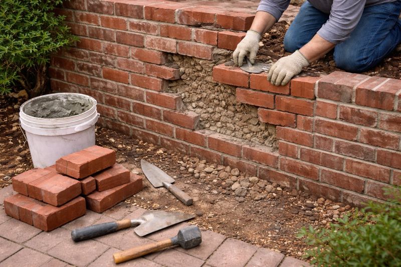 Brick Wall Repair in Davis County, UT