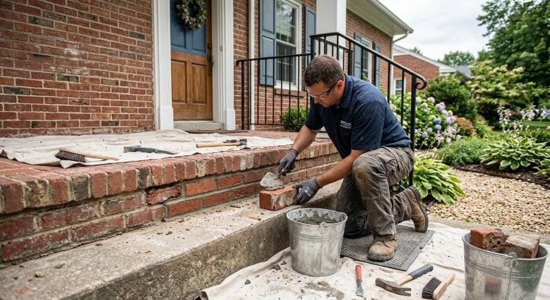 Porch Brick Repair in Ogden, UT