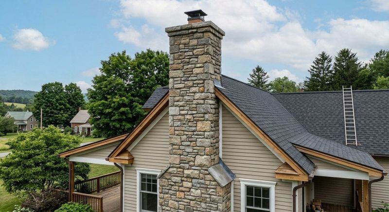 Stone Chimney Installation in Syracuse, UT