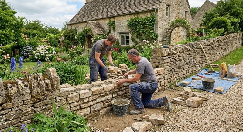 Stone Wall Repair in Davis County, UT